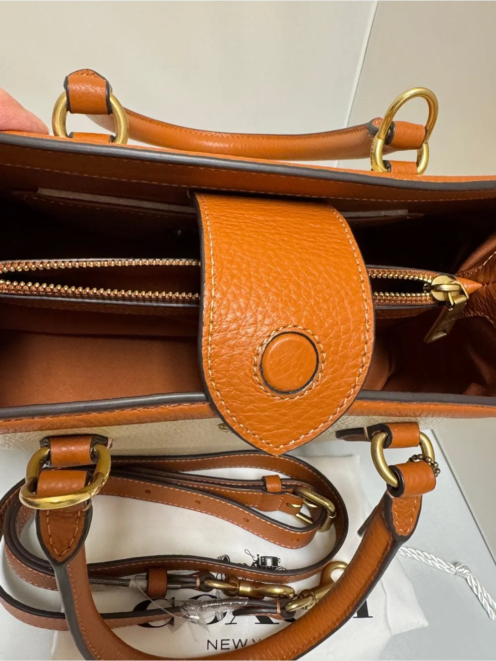 Coach Legacy Leather carryall tan and saddle